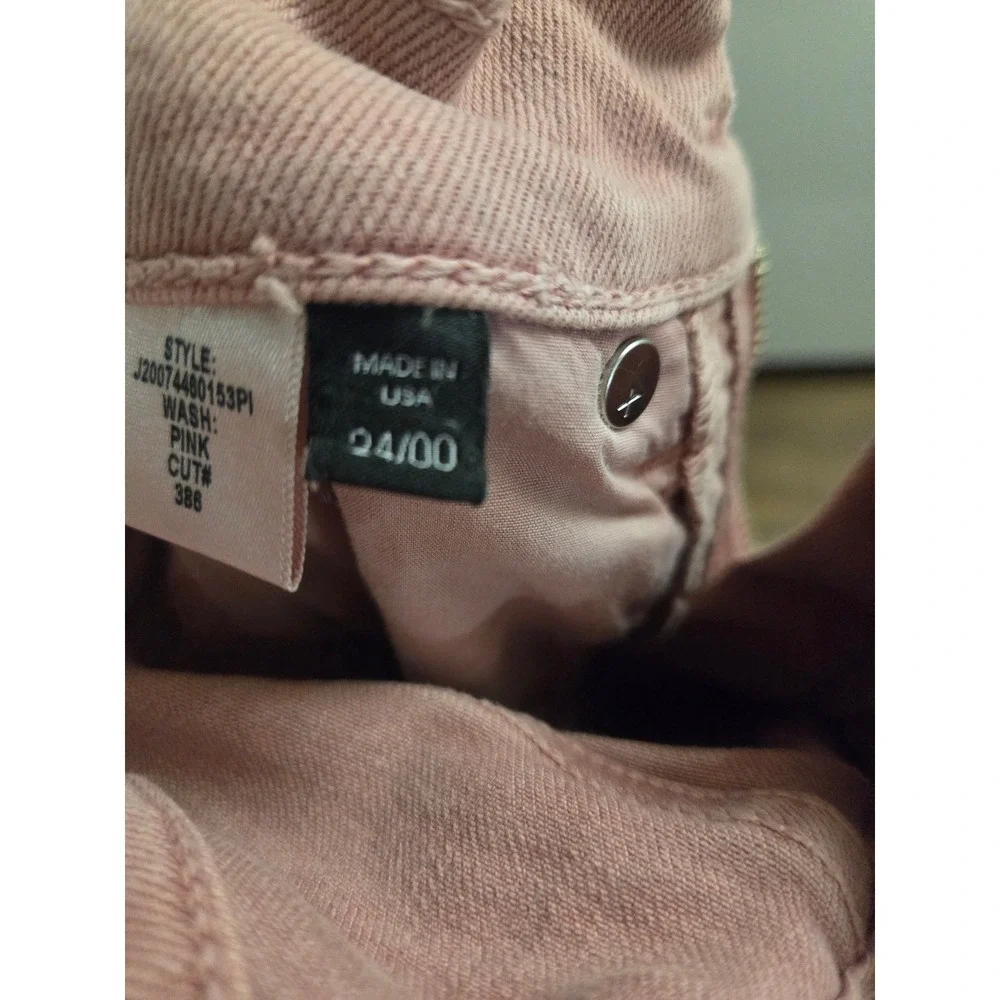 Veronica Beard Jeans‎ Womens 24 Pink High Rise Flare Leg Denim